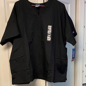 Cherokee Men's Black V-Neck Scrub Top